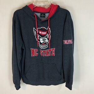 Colosseum Black NC State Wolfpack Hoodie  Hooded Sweatshirt Size Large